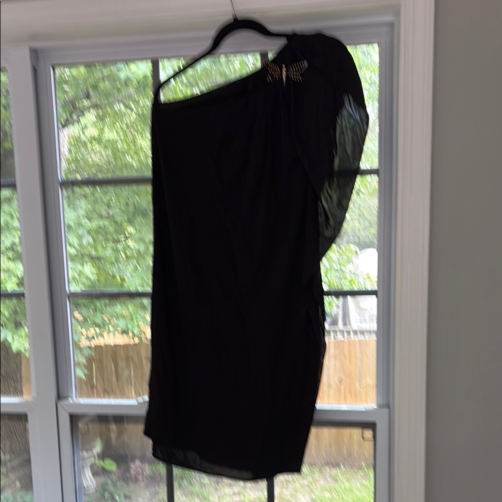 Gucci Black Backless Asymmetrical Sheath Dress